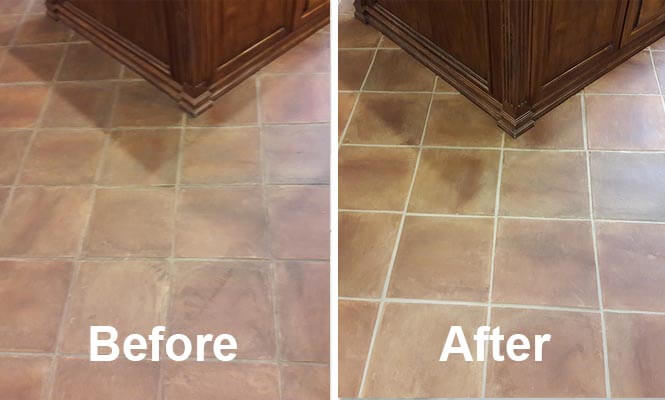 Tile Grouting Before After